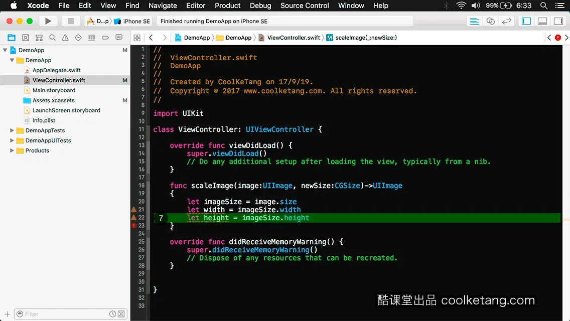 互动教程 for Xcode9 & Swift4-酷课堂