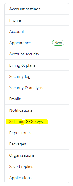 SSH and GPG keys