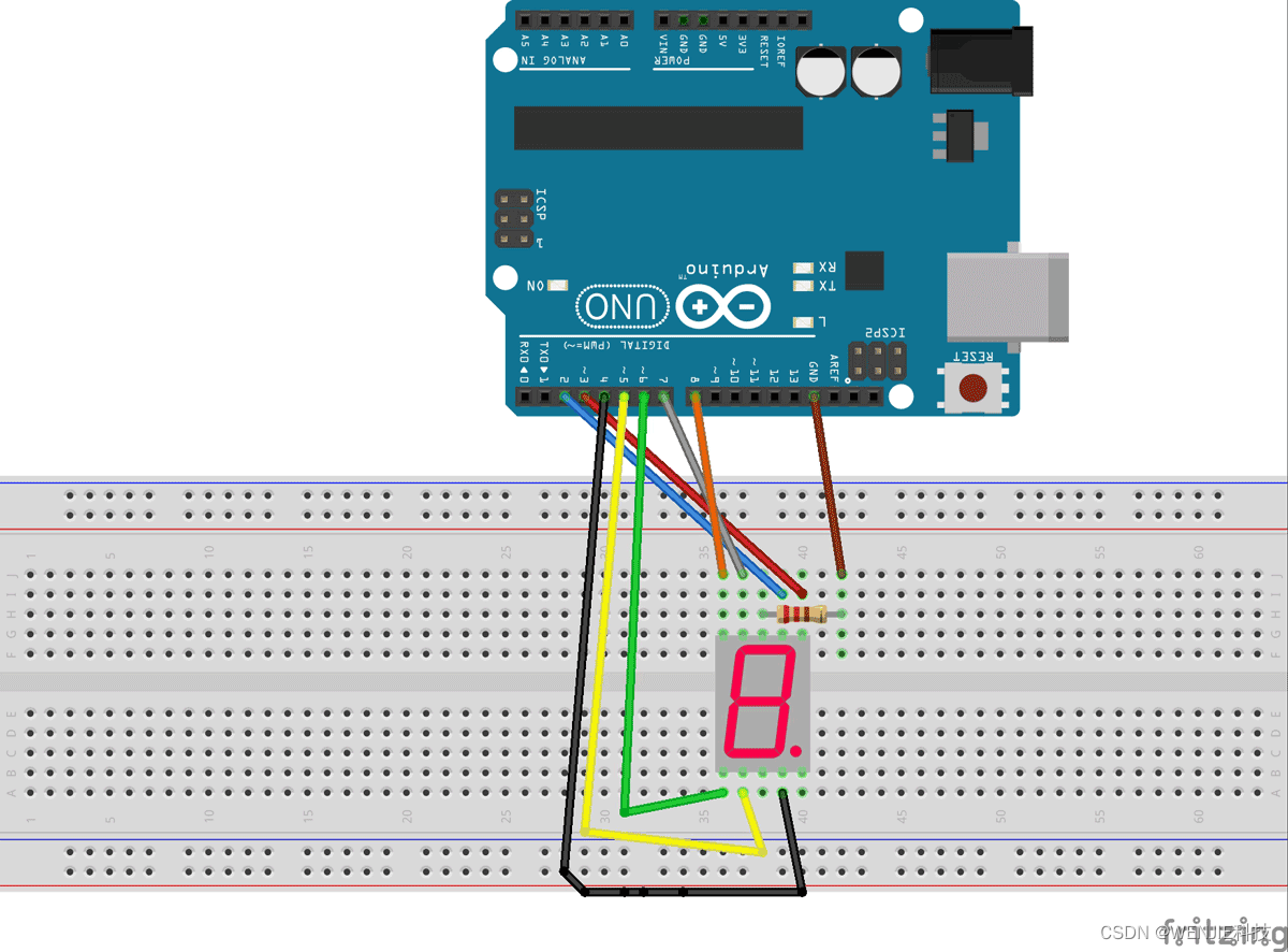 使用Arduino控制七段数码管-CSDN博客