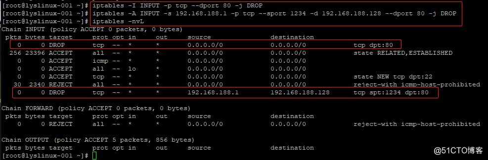iptables 语法、iptables filter表小案例