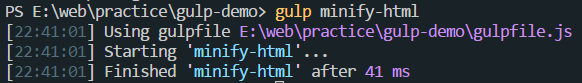gulp minify-html