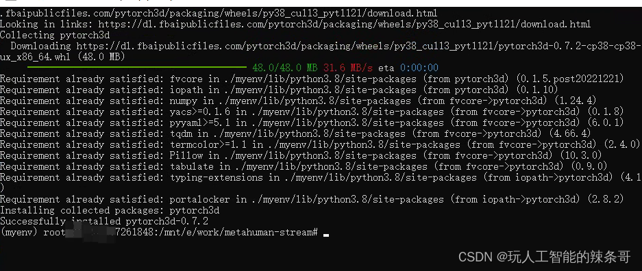 Python安装 pytorch3d失败ERROR: Could not find a version that satisfies the ...