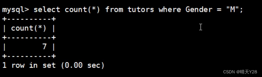 MySQL数据库单表查询中查询条件的写法