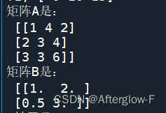 矩阵A和矩阵B