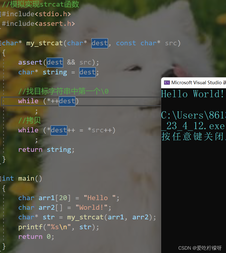 Strcat Python 模拟实现strcat函数时的一些小发现-CSDN博客