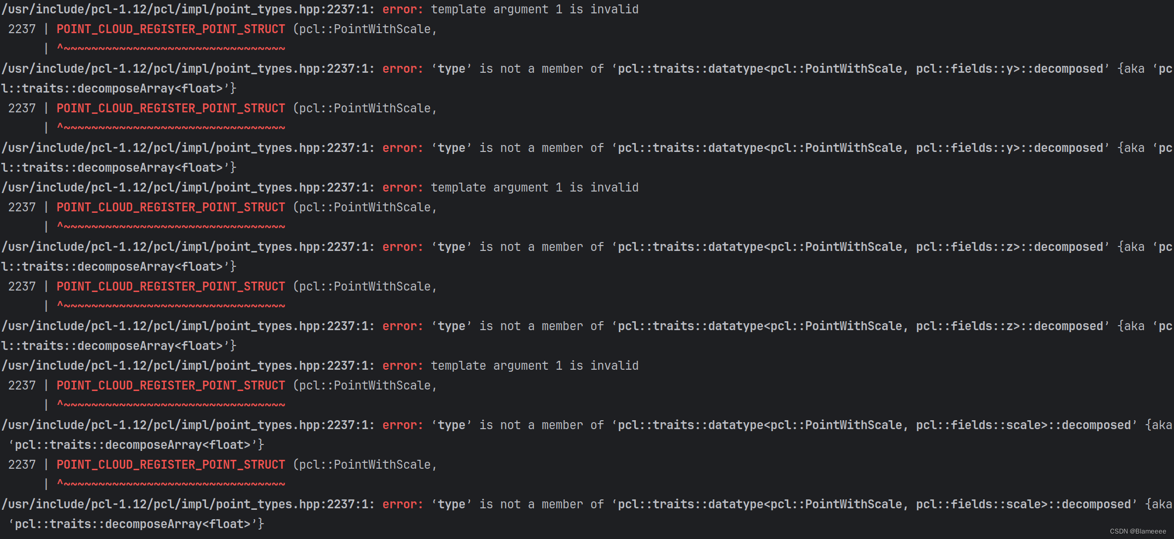 ubuntu22.04学习slam14讲ch12报错解决_error: 鈥榗lass pcl::movingleastsquares