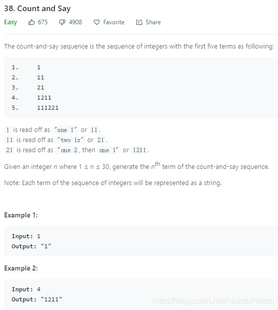 LeetCode第38题：Count and Say（java实现）_countandsay java-CSDN博客