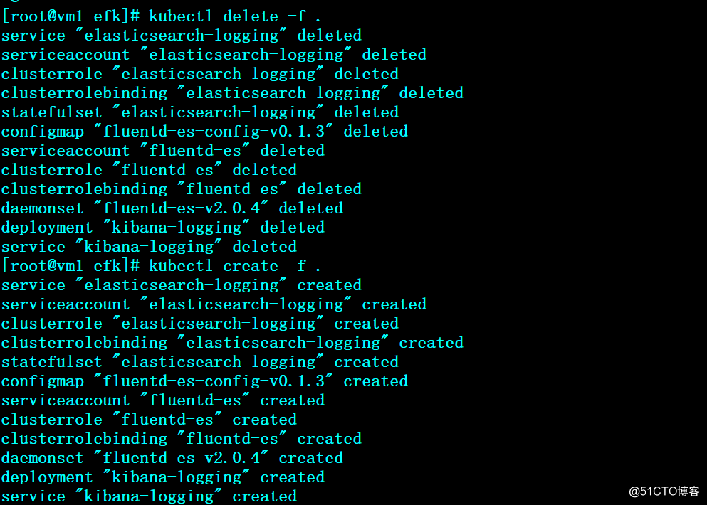 在kubernetes集群中部署efk