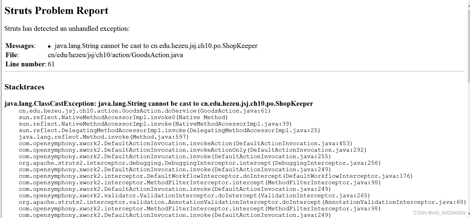 Java lang string cannot be cast to java lang string cannot be cast