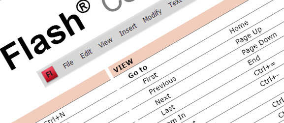Adobe Flash CS4 Keyboard Shortcuts Cheat Sheet (PC and OS X)