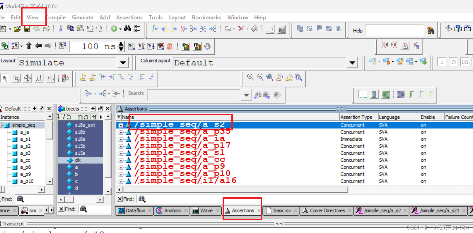 Modelsim查看ATV Window(ModelSim® SE GUI Reference Manual, v10.6d Chapter4 ...