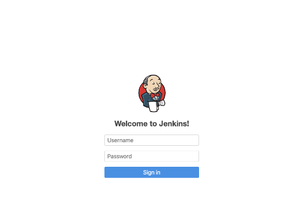 Jenkins login screen