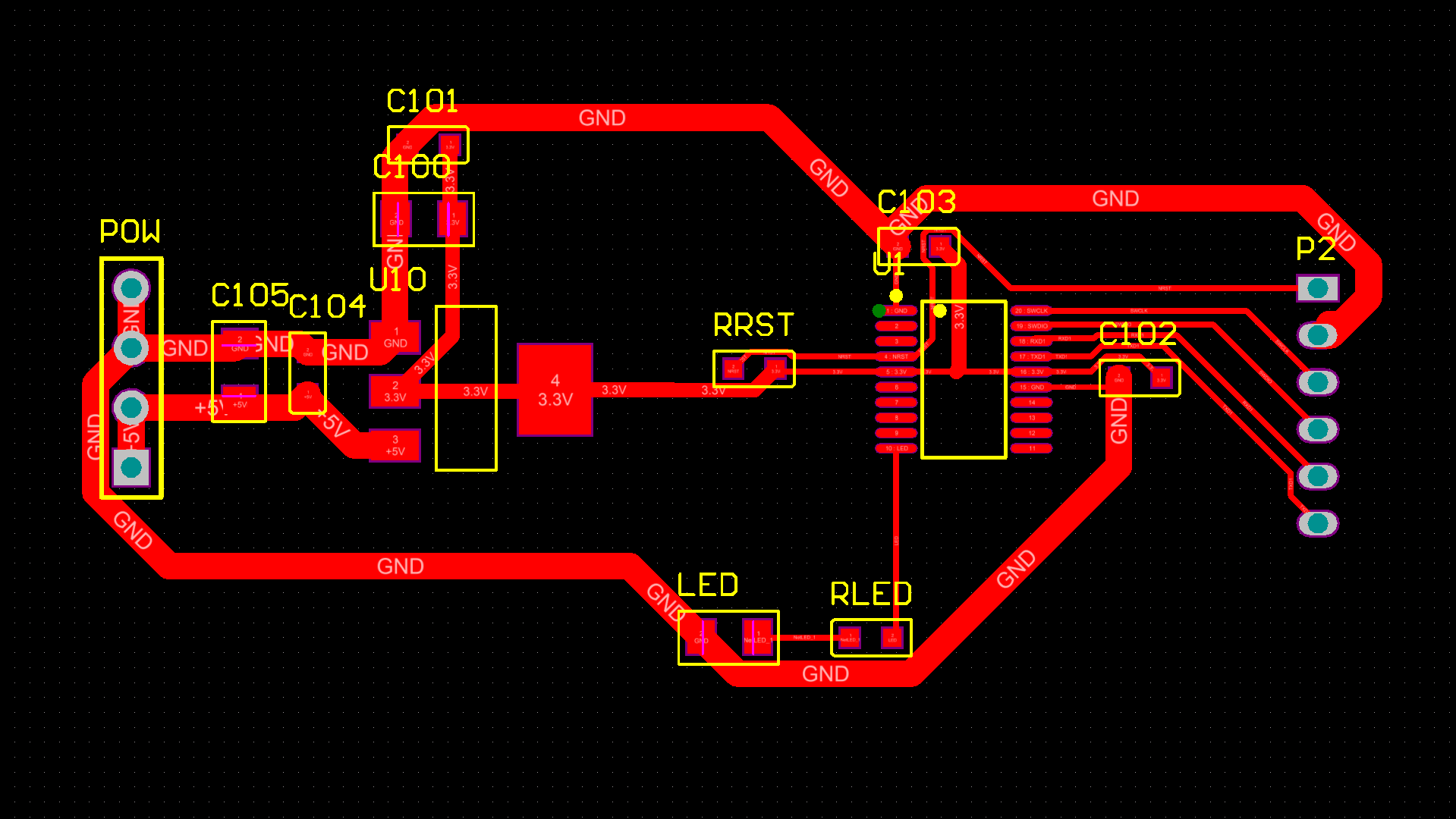 ▲ 图1.2.2 测试电路PCB