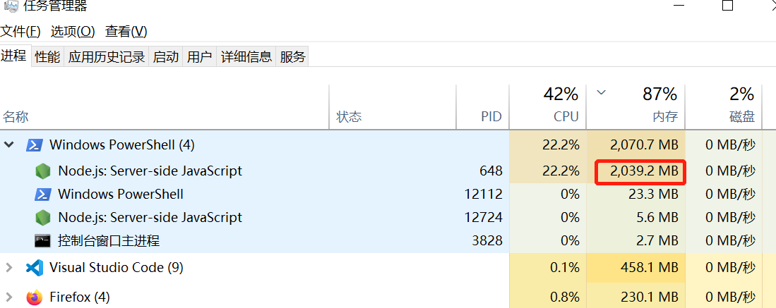 NodeJS堆溢出？原因是默认设限了内存上限。解除封印