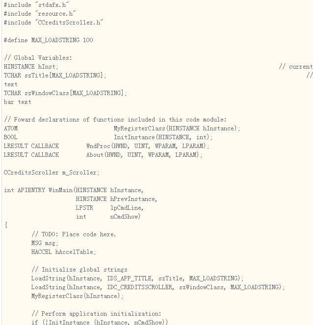 VC++ 对话框内平滑文字滚动，垂直向上，仿电影字幕，自媒体必备