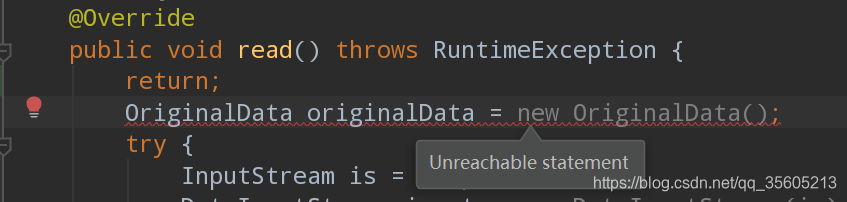 Java Unreachable statement异常原因；-CSDN博客