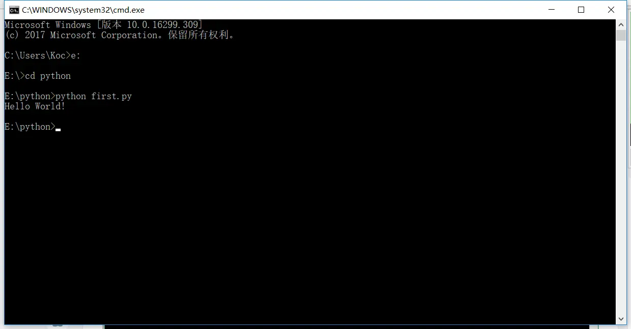 python 第一行代码 python 第一行代码