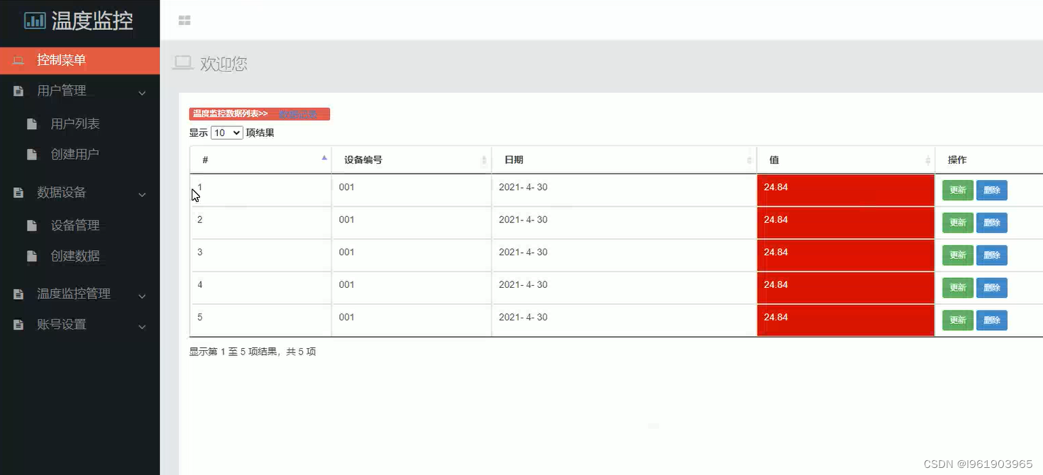 ASP.NET温湿度监控系统