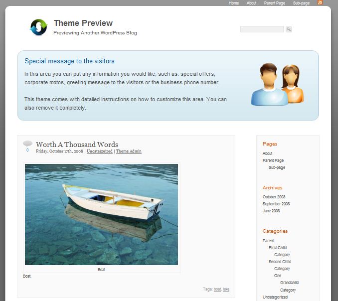 free corporate wordpress theme