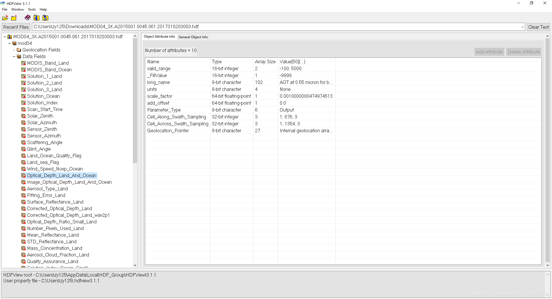Python转化hdf为csv代码 （Read And Extract MODIS Aerosol Data Using Python ...
