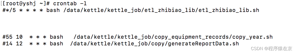 查看已有定时任务