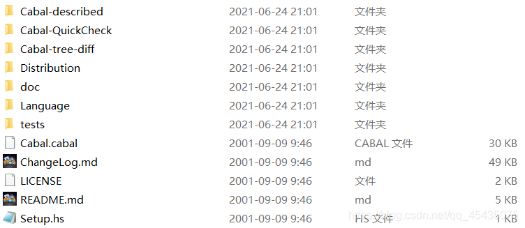 解压缩后的文件