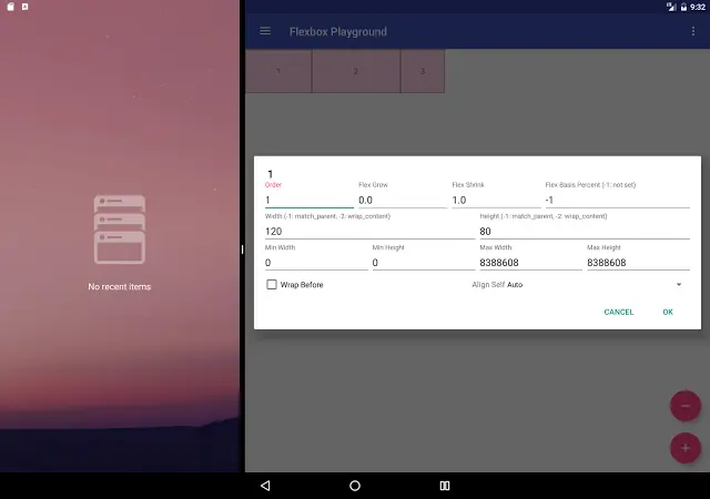 Pixel C 多窗口模式分隔线在左边