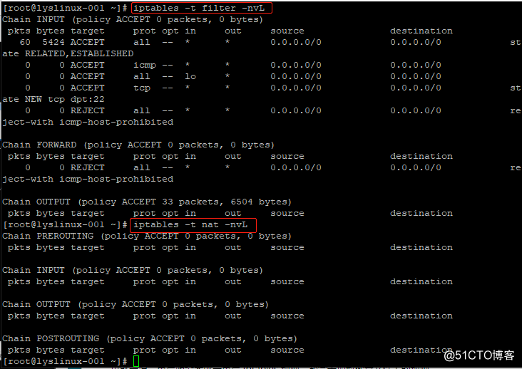 iptables 语法、iptables filter表小案例