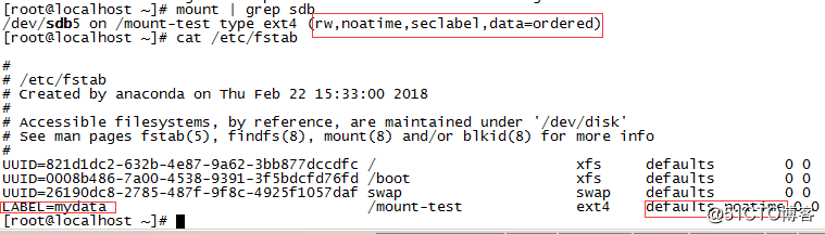 Linux文件系统之如何系统开机时自动挂载分区