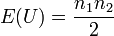 E(U)=\frac{n_1n_2}{2}