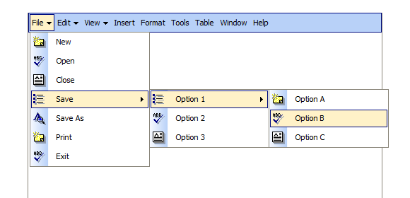 Office Style CSS3 Multilevel Menu