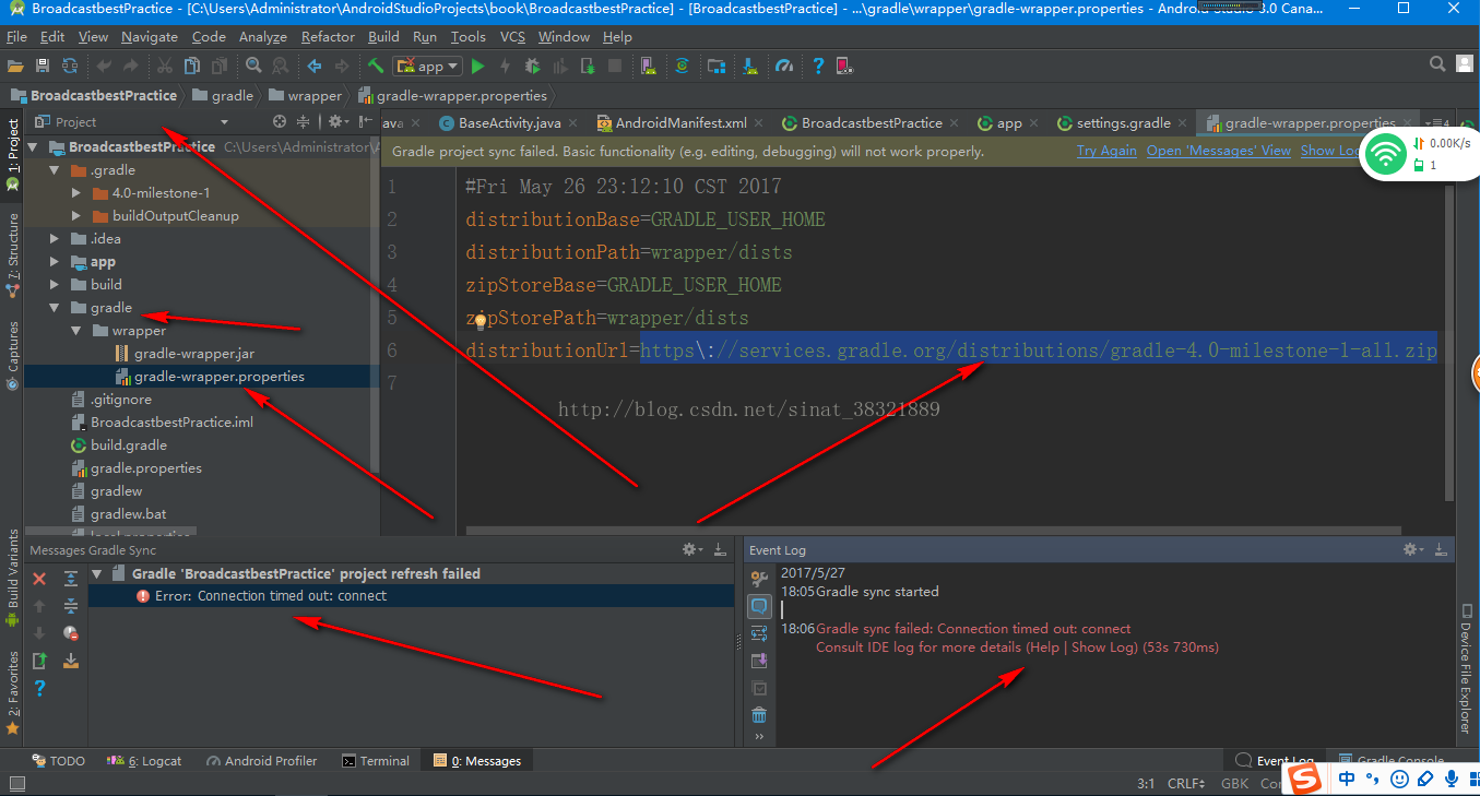 gradle sync failed: the specified gradle distribution... Gradle sync failed: Connection timed out: connect-CSDN博客