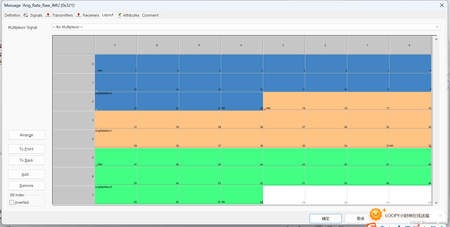 每个信号的字节占用分布图