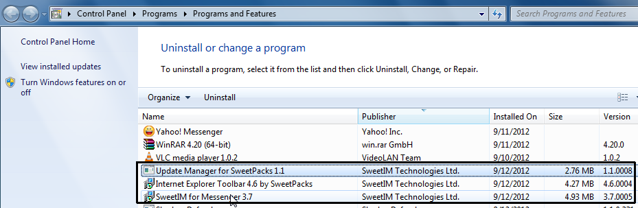 [Image: Sweetpacks removal]