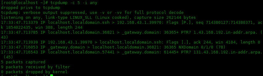 tcpdump 命令的个常用选项：一tcpdump 命令的个常用选项：一