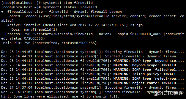 CentOS7使用firewalld打开关闭防火墙与端口