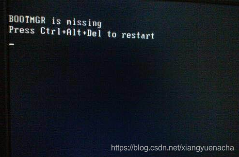 BOOTMGR is missing