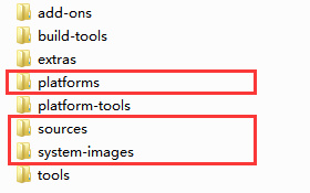 AndroidSDK中的Platforms、Sources、system-images的作用