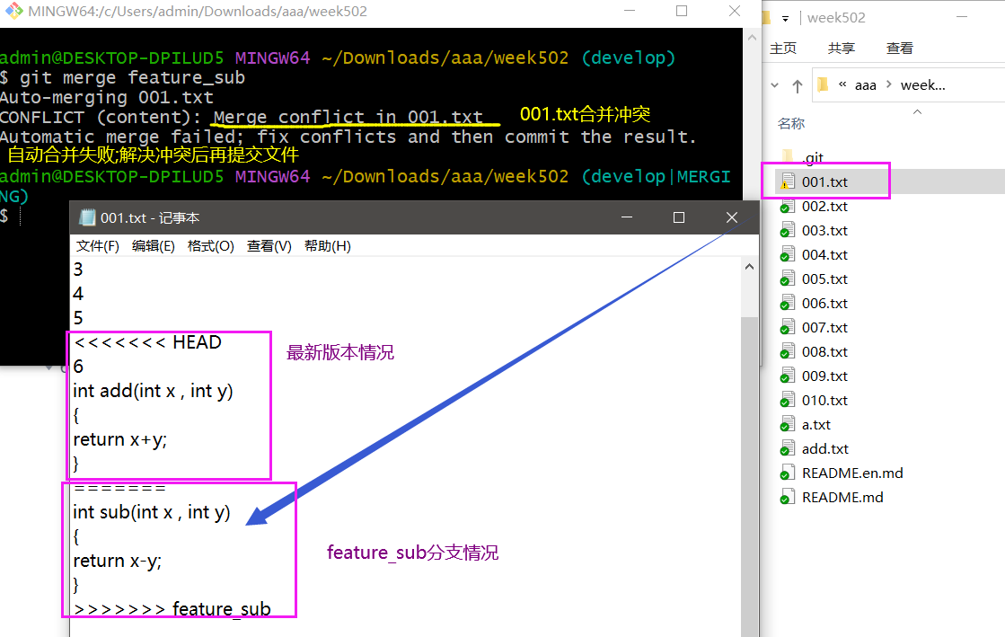 git快速入门(3)__ 分支创建、切换和合并