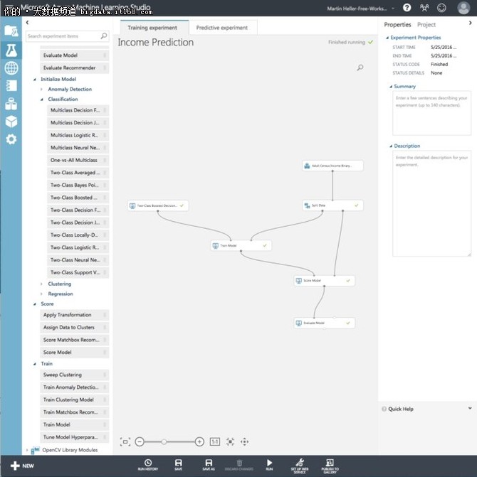 微软Azure ML Studio机器学习使用教程