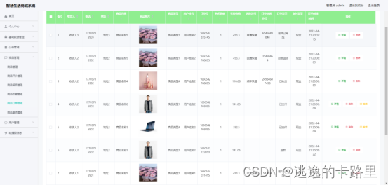 图5.4 商品订单管理界面