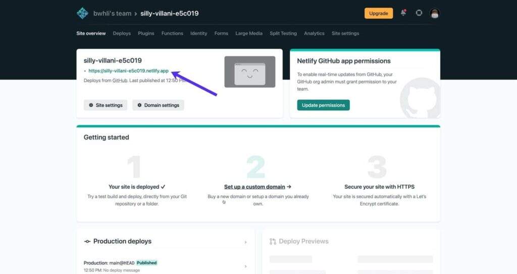 Netlify暂存网址