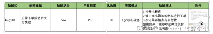 缺陷报告示例