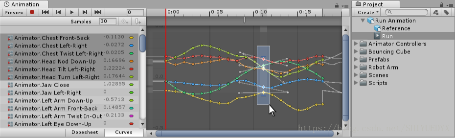 AnimationSelectingKeysOnImportedClip