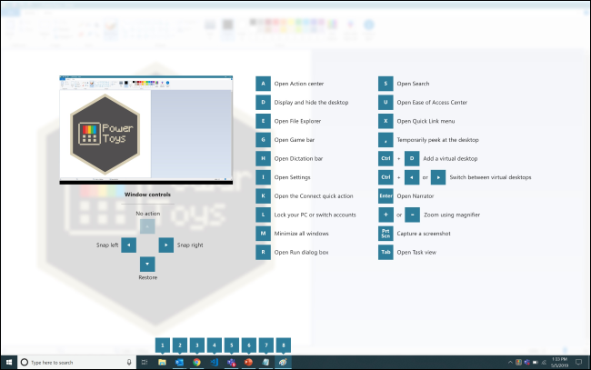 Windows key shortcut guide PowerToy