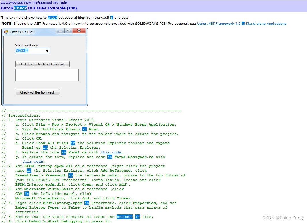 SolidWorks PDM二次开发---检出与检入_solidworks pdm 2020 api 文档-CSDN博客