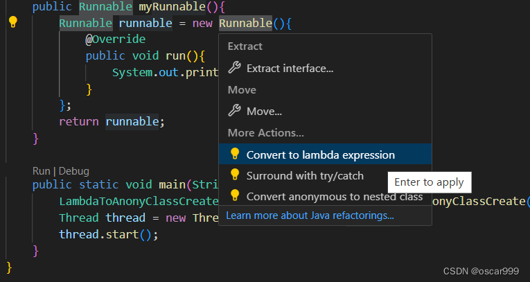 VS Code之Java代码重构和源代码操作_vscode java 重构-CSDN博客