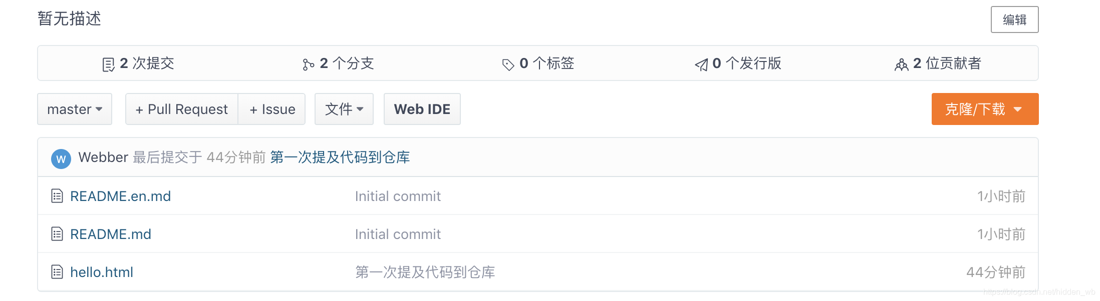 远程 master 分支