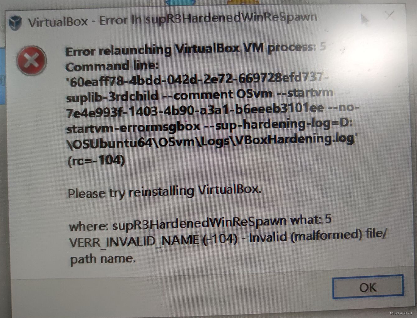 Error relaunching VirtualBox VM process:5错误解决_error relaunching ...