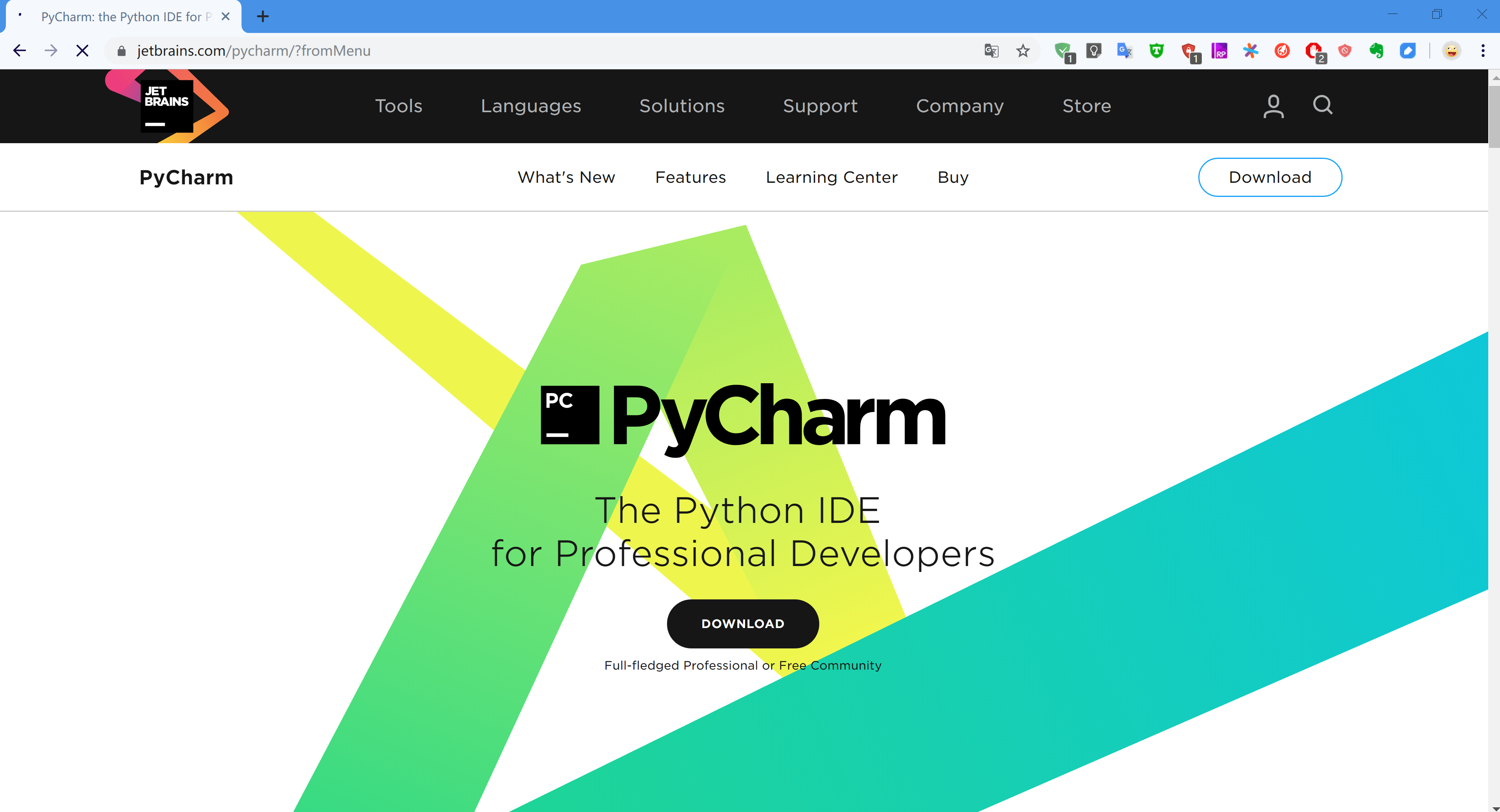 Pycharm首页